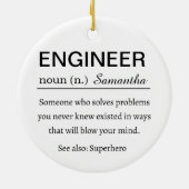 Funny Personalized Tech Support Definition Keramisch Ornament (Achterkant)