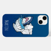 Funny Personalized Toilet Shark Case-Mate iPhone Case (Achterkant (horizontaal))