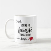Funny Personalized Valentijns Gift Koffiemok (Links)