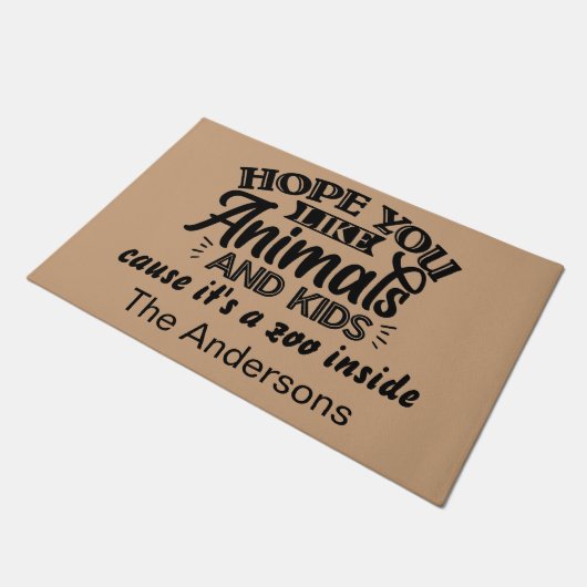 Funny Personalized Warning Doormat Deurmat (Schuin)