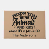 Funny Personalized Warning Doormat Deurmat (Voorkant)