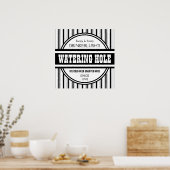 Funny Personalized Watering Hole Home Bar Sign Poster (Keuken)