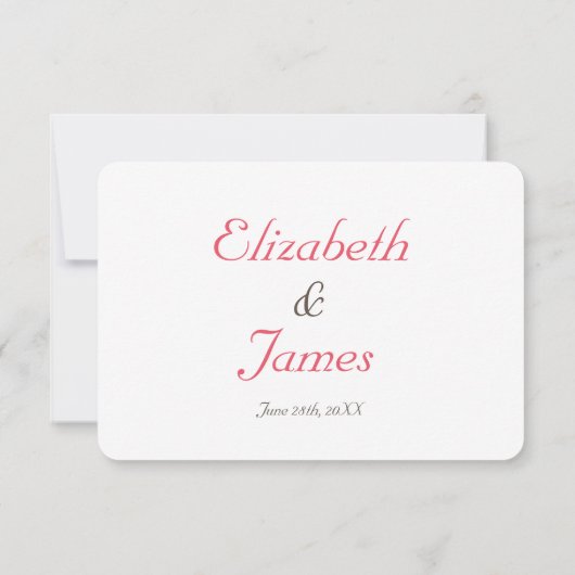 Funny Personalized Wedding RSVP Invitation Kaart (Achterkant)