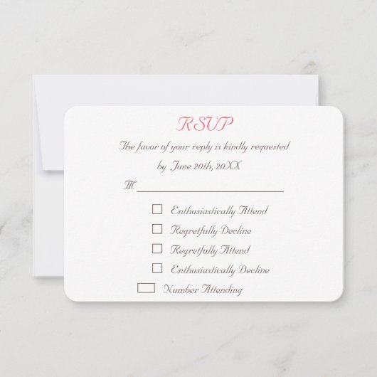 Funny Personalized Wedding RSVP Invitation Kaart (Voorkant)