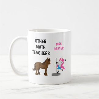 Funny Personalized Wiskunde Teacher Mok Gift