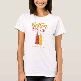 Funny Personalized Women's Mustard Ketchup Couples T-shirt