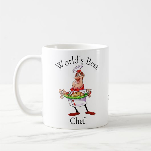 Funny Personalized Worlds Best Chef Koffiemok (Links)
