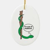 Funny Personeel van Asclepius Keramisch Ornament (Voorkant)