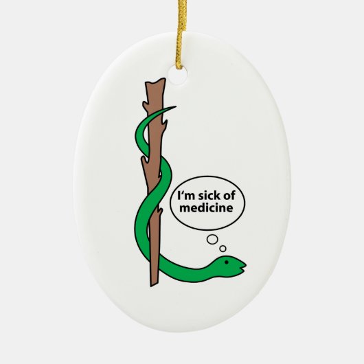 Funny Personeel van Asclepius Keramisch Ornament (Voorkant)