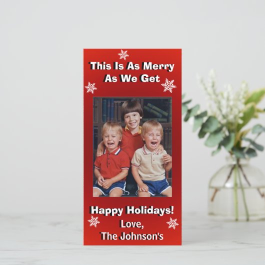 Funny Persoonlijke Kerstmis Feestdagenkaart (Staand voorkant)