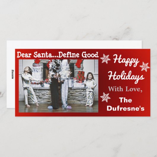 Funny Persoonlijke Kerstmis Feestdagenkaart (Voorkant / Achterkant)