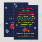 Funny Persoonlijke Kerstmis Feestdagenkaart (Voorkant / Achterkant)