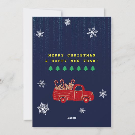 Funny Persoonlijke Kerstmis Feestdagenkaart (Achterkant)