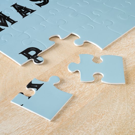 Funny Persoonlijke Kerstmis Jigzaag Puzzle Legpuzzel (Zijkant)