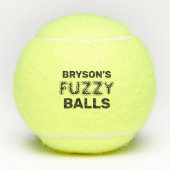 Funny Persoonlijke naam Fuzzy Tennis Balls Tennisballen (Voorkant)