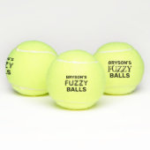 Funny Persoonlijke naam Fuzzy Tennis Balls Tennisballen (Multi)
