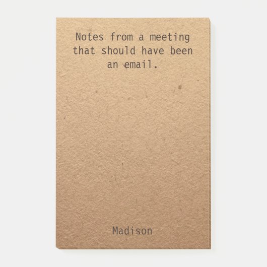 Funny Persoonlijke Nota's Bedrijfs Vergadering van Post-it® Notes (Voorkant)