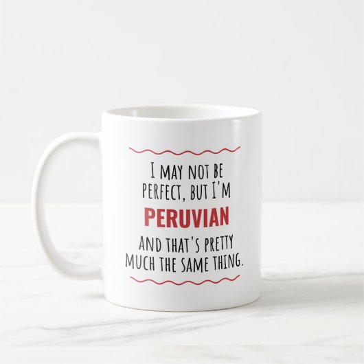 Funny Peruvian Peru Gift Idea Coffee Mok Cup (Links)