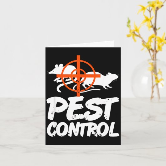 Funny Pest Control Humor For Rat Hunters & Tra Kaart (Gele Bloem)