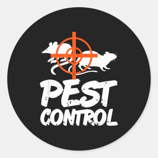 Funny Pest Control Humor For Rat Hunters &amp; Tra Ronde Sticker (Voorkant)