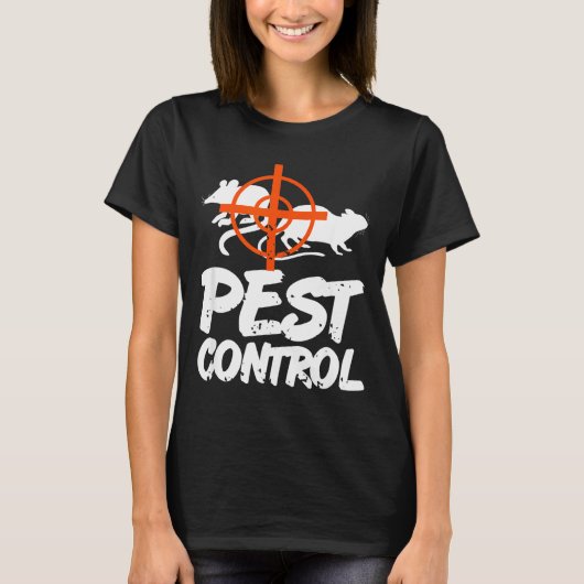 Funny Pest Control Humor For Rat Hunters & Tra T-shirt (Voorkant)