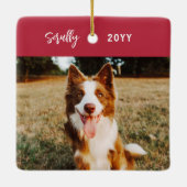 Funny Pet All is geen Calm 3 Foto Keramisch Ornament (Achterkant)