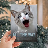 Funny Pet Cat Holiday Christmas Kaarten