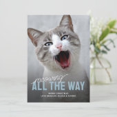 Funny Pet Cat Holiday Christmas Kaarten (Staand voorkant)