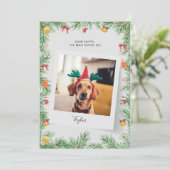 Funny Pet Dog Aangepaste Kerstmis Feestdagenkaart (Staand voorkant)