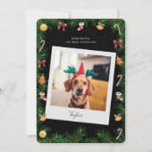 Funny Pet Dog Aangepaste Kerstmis Feestdagenkaart (Voorkant)