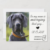 Funny Pet Dog bewaart de datumkaart Save The Date (Voorkant)