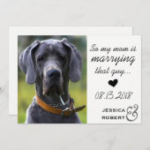 Funny Pet Dog bewaart de datumkaart Save The Date (Voorkant / Achterkant)