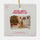 Funny Pet Dog Picture Christmas Holiday Keramisch Ornament (Voorkant)