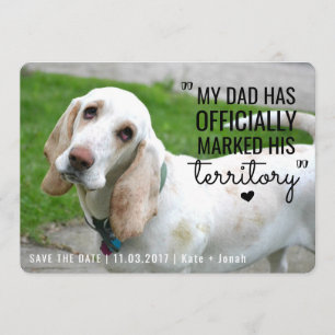 Funny Pet Dog Territory Opslaan van de datum Kaart
