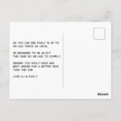 Funny Pet Foto Kerstvakantie Briefkaart (Achterkant)