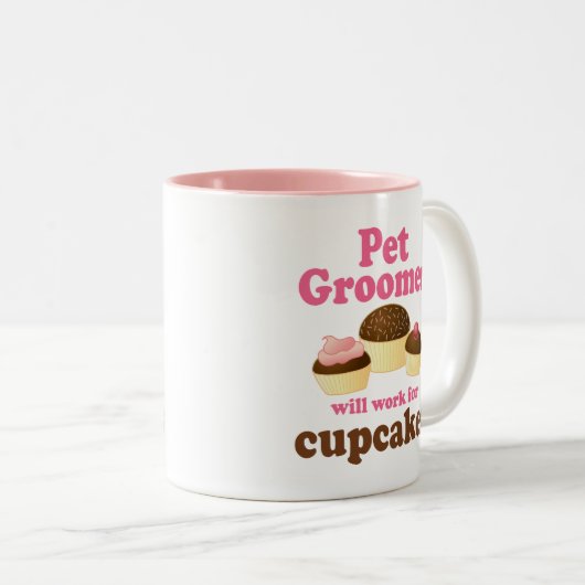 Funny Pet Groomer Tweekleurige Koffiemok (Voorkant rechts)