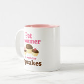 Funny Pet Groomer Tweekleurige Koffiemok (Voorkant links)