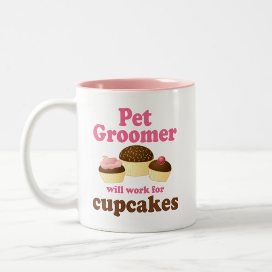 Funny Pet Groomer Tweekleurige Koffiemok (Links)
