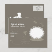 Funny pet grooming Promotion Briefkaart (Voorkant / Achterkant)