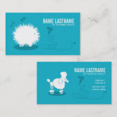 Funny pet grooming Visitekaartje Blue (Voorkant / Achterkant)