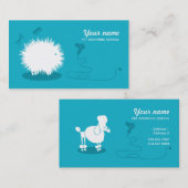 Funny pet grooming Visitekaartje Blue (Voorkant / Achterkant)