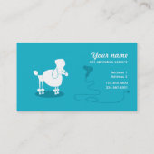 Funny pet grooming Visitekaartje Blue (Achterkant)