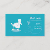 Funny pet grooming Visitekaartje Blue Light (Achterkant)