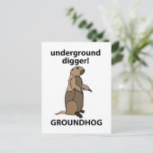 Funny Pet Groundhog Briefkaart (Staand voorkant)
