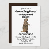 Funny Pet Groundhog Kaart (Voorkant / Achterkant)