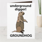 Funny Pet Groundhog Kaart (Voorkant)