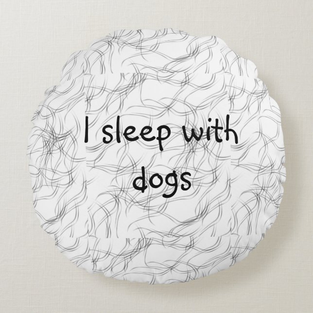 Funny Pet hair Rond Kussen (Voorkant)