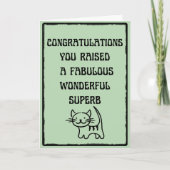 Funny Pet Happy Fur Moederdag Kat foto groen Kaart (Voorkant)