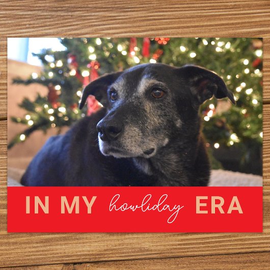 Funny Pet Holiday Postcard - In My Howliday Era Briefkaart