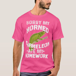 Funny Pet Horned Chameleon mama papa Reptile Keepe T-shirt